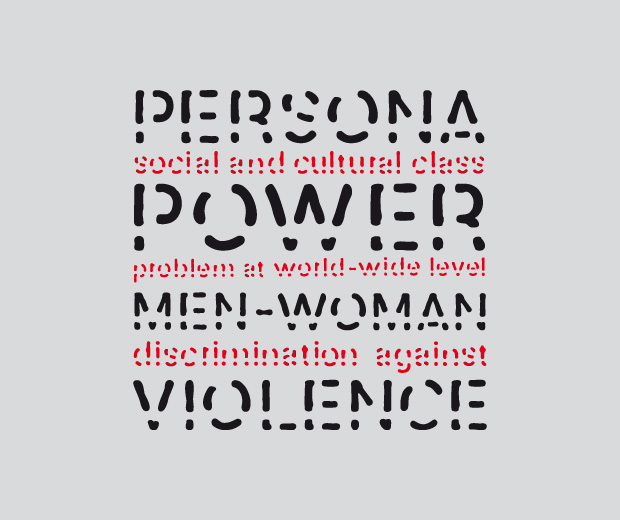 Diseño tipografía contra violencia de género