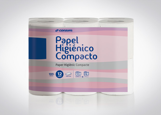 packaging o envase papel higienico compacto consum diseno Duplo Comunicacio Grafica